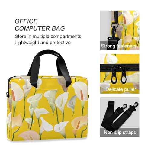 Funda para Laptop 15.6 pulg con correa y asa amarilla miniatura 6