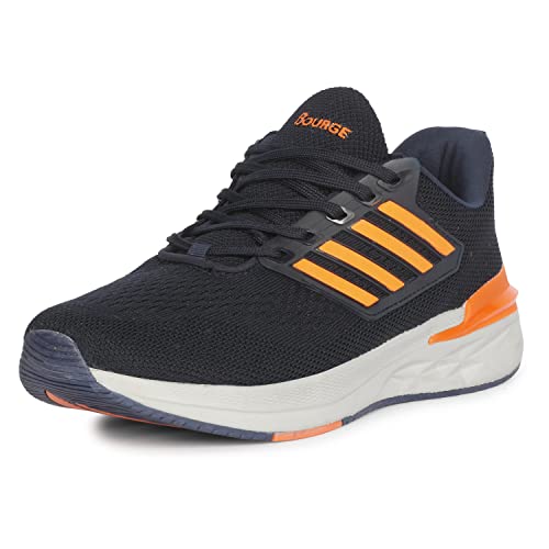 Image of Bourge Men's Loire-z67 Running Shoes, Blue, Sky and F.Green, 08