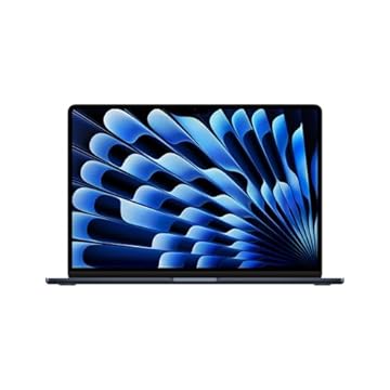 Apple 2024 MacBook Air (de 15 polegadas, Chip M3 da Apple com CPU de oito núcleos e GPU de dez núcleos, 8GB Memória unificada, de 256 GB) - Meia-noite