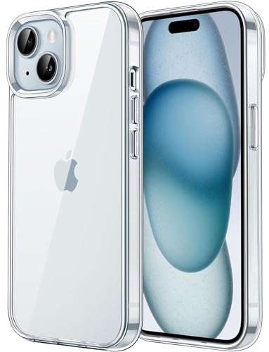 Image of Amozo for iPhone 15 Back Case Cover | Ultra Hybrid Transparent Camera and Drop Protection Back Case Cover for iPhone 15 - (Polycarbonate|Clear)