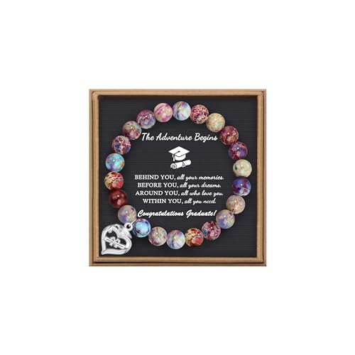 Image of Joycuff Graduation Gifts for Her Him Class of 2026 Graduation Bracelets Inspirational Graduation Compass Bracelet for Women College Graduation Gift for Him Her