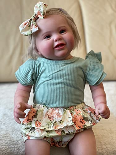 Muñeca bebé reborn realista 24 pulgadas silicona y tela miniatura 4