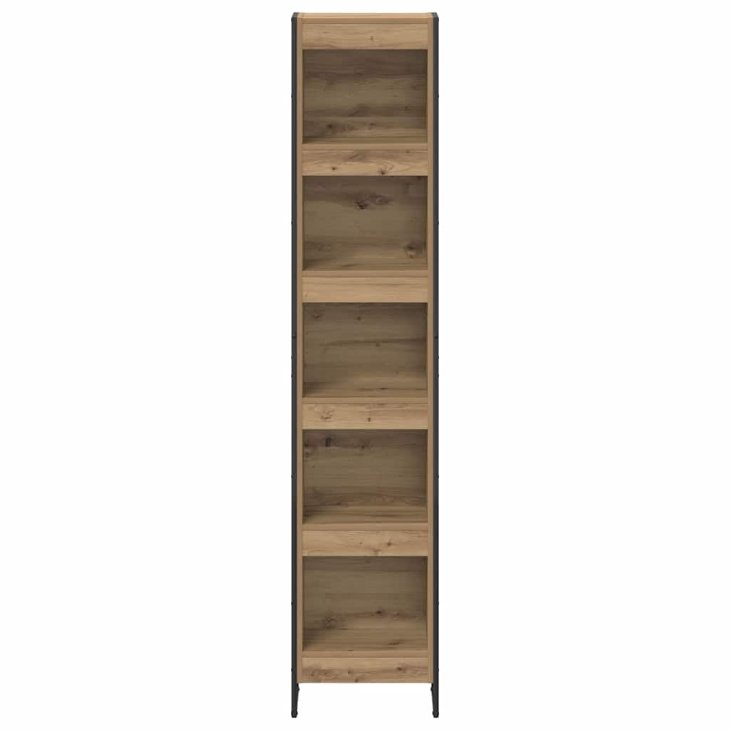 vidaXL Estantería para Libros Roble Artesanal 40 x 30 x 189,5 cm, Mueble para Libros Rectangular, estantería Industrial, Organizador Moderno, Ahorra Espacio en el salón
