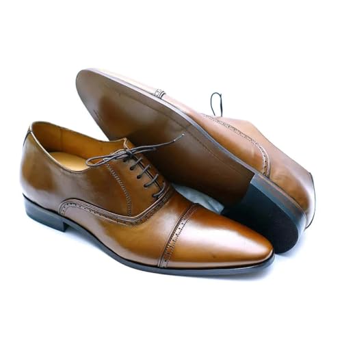 Chaussures en cuir véritable AFT11X bronze fini les douleurs avec ce talon 6,5 cm
