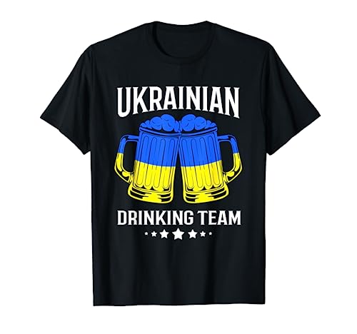 Bandera de Ucrania cerveza equipo ucraniano beber Camiseta