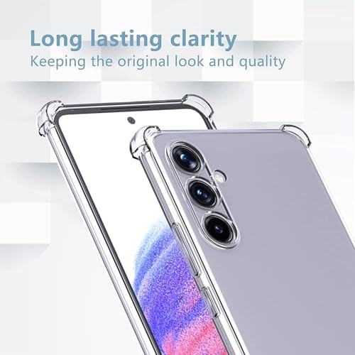 Image of BOXXO Flexible Back Cover for Samsung Galaxy A54 5G | Back Cover Transparent Clear Shockproof Case Four Corner Protection | Slim Protective Mobile Phone Cover for Samsung Galaxy A54 5G