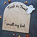Personalized Baby Footprint Halloween Keepsake Board - Trick Or Treat Ghost Sign 2025