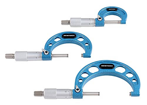 Accusize Industrial Tools 0-3 Inch By 0.0001'' Ultra-Precision Outside Micrometers Carbide Tipped 3 Pc Set, Eg00-0903 #TOP6