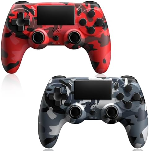 KDYGPDCT 2 Pack Wireless Controller for PS4,Remote Controller with 6-Axis Motion Sensor, Sensitive Touch Pad, Built-in Speaker & Headphone Jack, Compatible with PlayStation 4/Pro/Slim/PC : Video Games