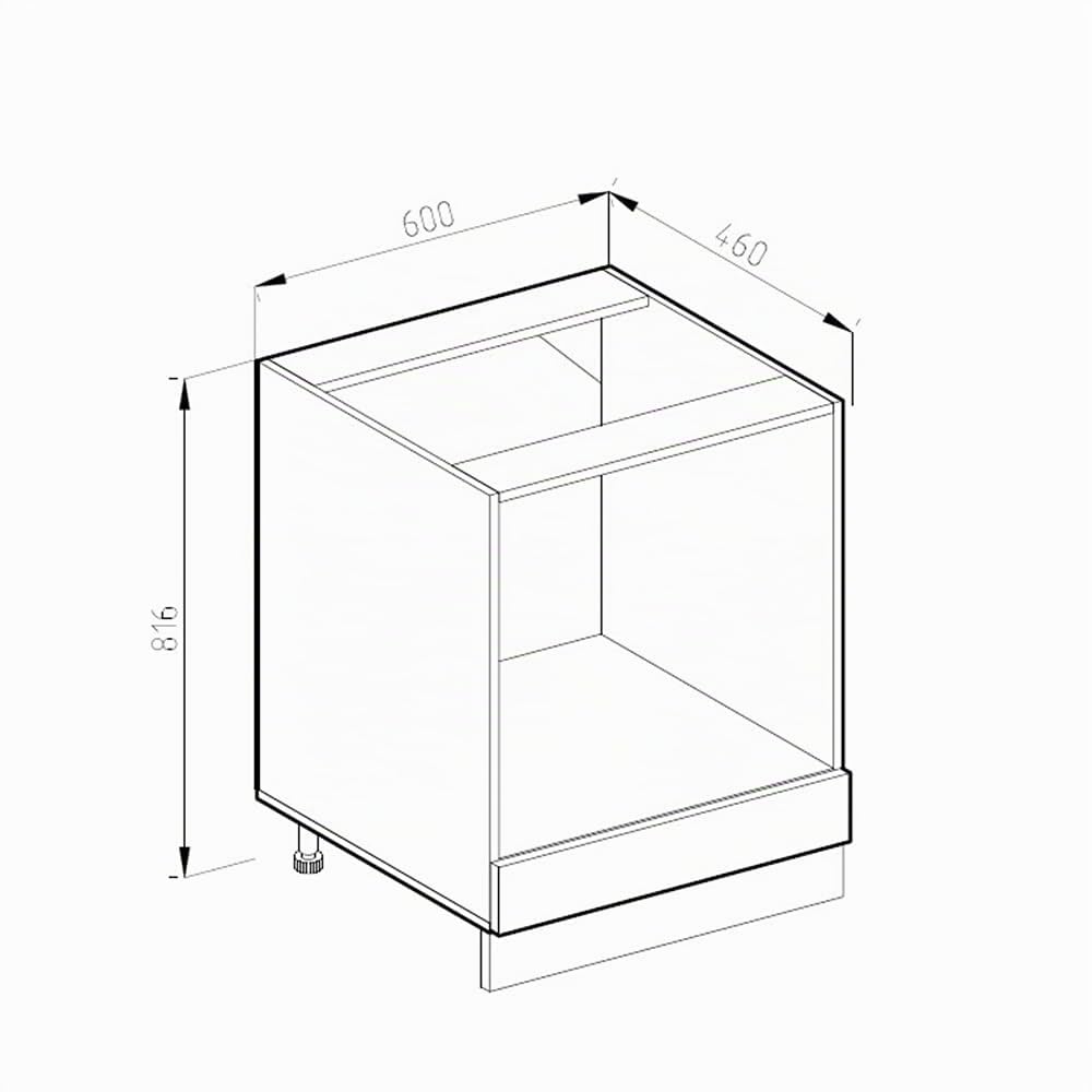 Vicco Mobile per forno da incasso R-Line, Rovere dorato, 60 cm senza piano di lavoro, per la libera combinazione all'interno di sistemi cucina modulari