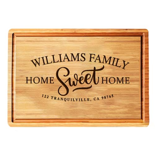 Personalized Housewarming Gift for New Home, Custom Engraved Cutting Board New Home Gift Ideas...