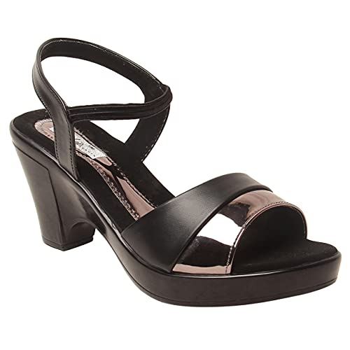 Image of Feel it Leatherite Black Color Wedge For Women's & Girl's (V-491-Black-37)