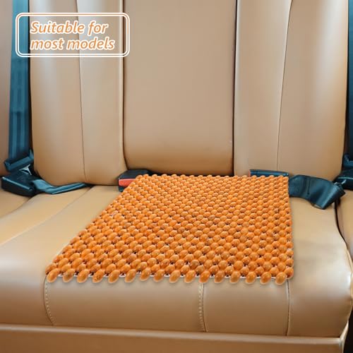 Coussin de siège auto avec massage dorsal en perles de bois et housse ventilée - 7
