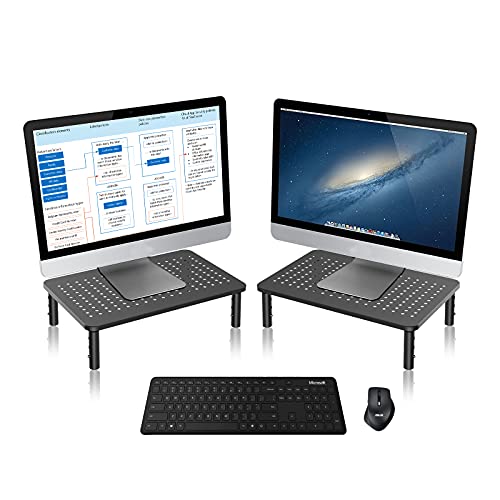 Bracwiser Monitor Stand Riser,3 Level Height Adjustable Desktop monitor stand for Computer, Laptop,...