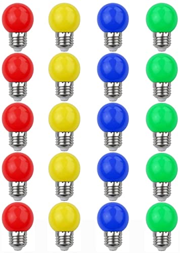 V-TOO Ampoule LED Couleur E27 3W équivalente 30W 240LM E27 Grosse culot à vis Ampoule Guirlande Couleur LED Ampoules Multicolore Cover