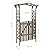 Wooden Arbor Arch with Gate | Wedding Arches Archway for Ceremony Party | Wood Garden Trellis Arbor for Outdoor Patio Bakcyard Yard Lawn Climbing Plants | Gray Solid Firwood 45.7"x15.7"x80.3"