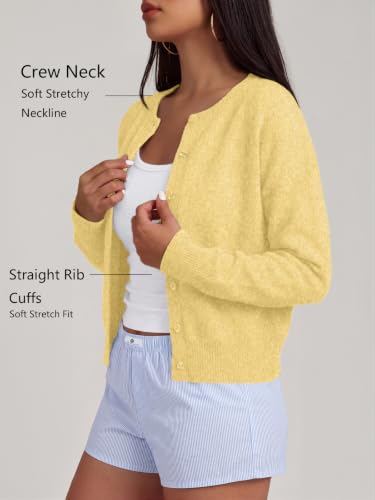 Image of Trendy Queen Cropped Cardigan Sweaters for Women Fall Fashion Clothes 2026 | Lightweight Knit Button-Down, Y2K Open-Front Layering Piece for Fall, Spring & Office Wear