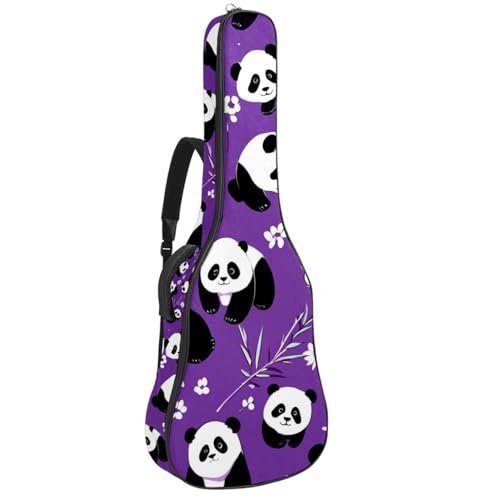 Sac pour guitare acoustique étanche multicolore imprimé panda