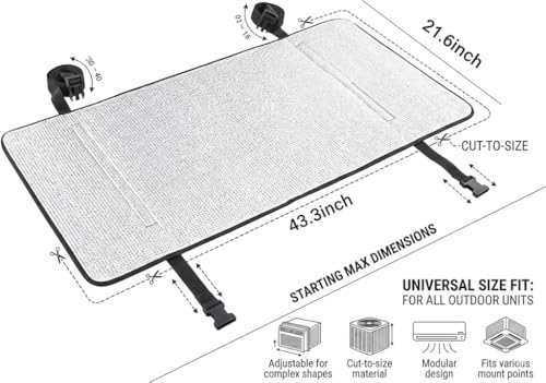 Image of Aluminium AC Outdoor Unit Cover | Heat-Insulated | Weather-Resistant| Improves Energy Efficiency & Extends AC Lifespan | For Split AC 1.5 and 2 Ton (PANI WALA OUTDOOR)