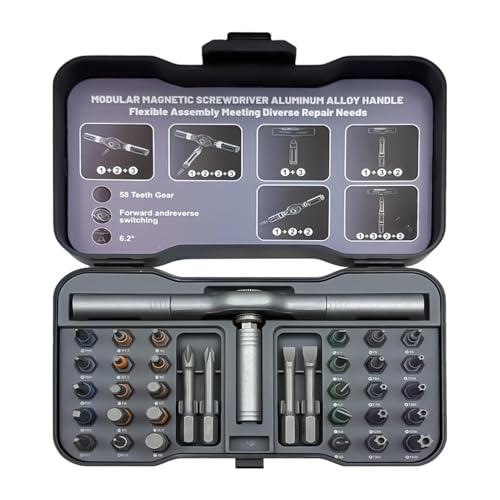 Keyubria Juego de destornilladores magnéticos - Herramienta Multibroca Magnética De Precisión Portátil | Kit Destornillador Ordenador | para gafas, bicicletas, motos, hogar, garaje y