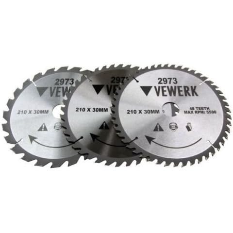 Vewerk 3 Pack 210mm TCT Circular Saw Blades Cover