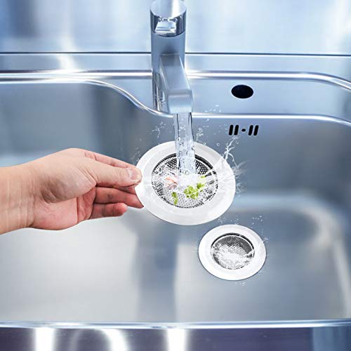 image for SOSUO 2 Pcs Kitchen Sink Strainer, Stainless Steel Drain Cover, Large 