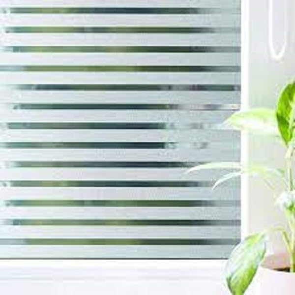 SIA VENDORS Frosted Flower Pattern Window Privacy Film Glass Self Static Cling Decorative Window Home Room Office Bathroom Garage Reused Non Adhesive (12 x 62_Inch(30cm X 158cm), Crystal Mosaic)