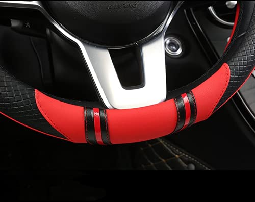 SAFRA スバル ステアリングカバー ハンドルカバー 牛革製 WRX STI レガシィ フォレスター レヴォーグ エクシーガ XV B4 BRZ G4全シリーズ対応 ステアリング・パーツ 車内装 カーアクセサリ 内装パーツ カバー 38p Mサイズ 四色