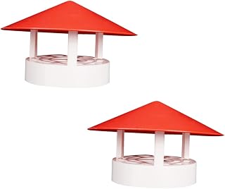NUOBESTY 2Pcs Rainproof Smoke Funnel Cap Chimney Protector Easy Install Vent Cap for Roof Aging Resistant Fit for Vents