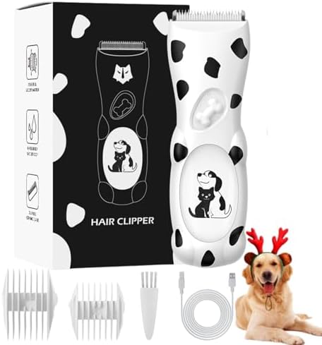 Dog Clippers Professional Pet Shaver Powerful Dog Grooming Kit for Thick Coats Rechargeable Cat Hair Trimmer Cordless Pet Grooming Tools for Dogs and Cats