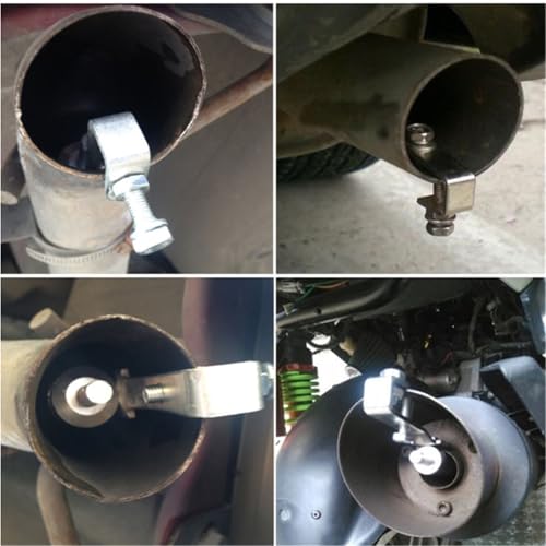 Tubo de escape de coche con silbato de sonido Turbo rojo para mofle trasero 5