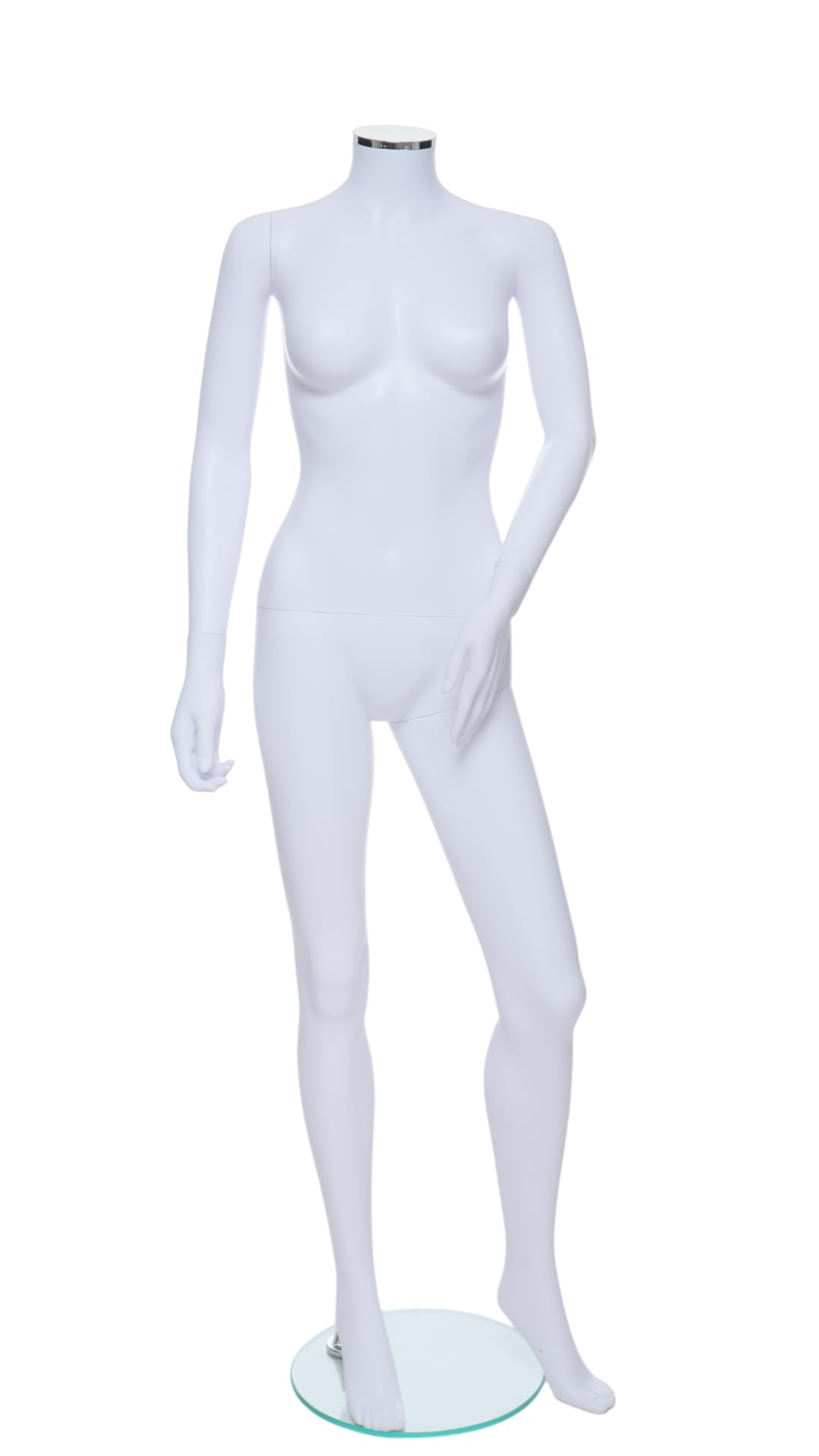 Space King Women's White Mannequin Matte Fashion Retail Shop Display Headless Leg Pose