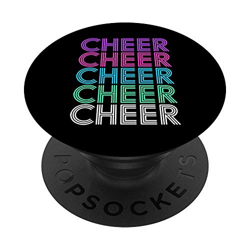 Retro Vintage Cheer Cheerleading Gift for Her Women or Girls PopSockets PopGrip: Swappable Grip for Phones & Tablets
