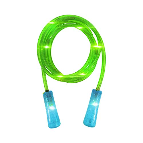 WOCACHI Light Up Skipping Rope Multi Colour Glow Kids Adults Fitness Outdoor Exercise Skipping Training Easy to Adjust Premium Jump Rope Exercise & Home Workout Gift Cheap