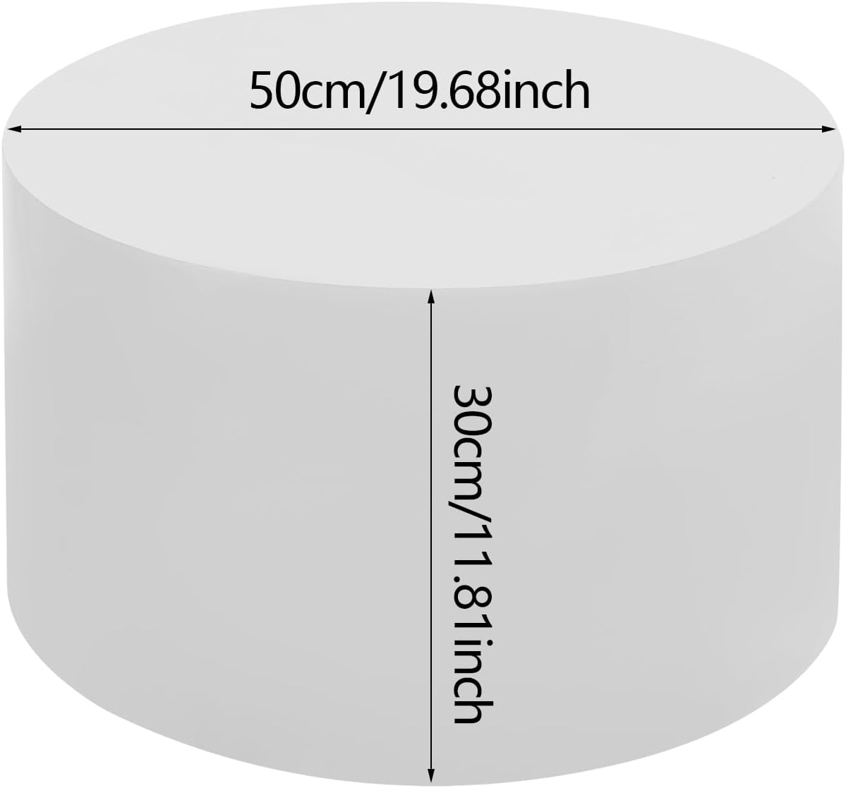 White Pedestal Stand for Display, Round Mannequin Display Pedestal Stand 220LBS Capacity Cylinder Stand for Clothing Store, Bridal Shop, Exhibitions, Comic-Con (White, 19.7” x 11.8”)