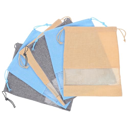 6 Bolsas para Zapatos de Viaje Operitacx de Lino y PVC para Maletas
