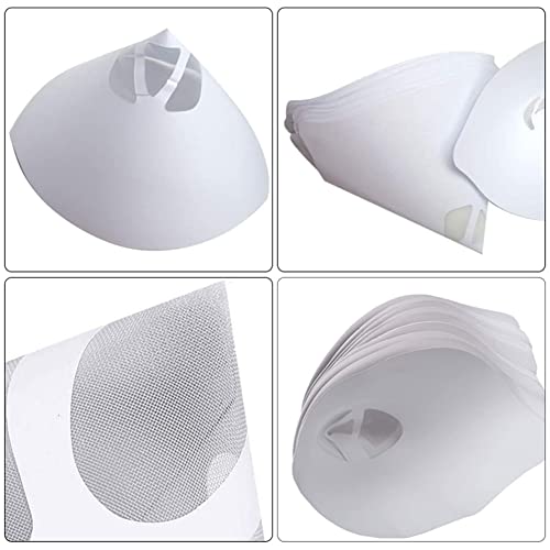 100 Stück -Farbfiltersiebe Papier mit 1 Silikonfilter-Trichter-Filtersieb, feines Nylon-Netz für Automobil-Sprühfarbe, Kunsthandwerk