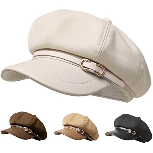 Busnos Women's Octagonal Hat Newsboy Hats and Caps Beret Women Newsboy Caps for Women Trendy Cute...