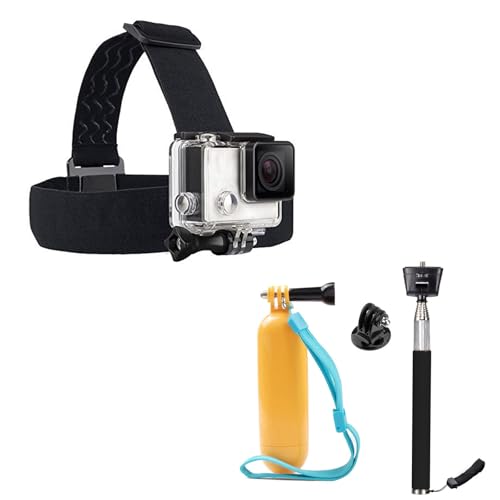 TEKCAM Head Mount Strap Selfie Stick Floating Hand Grip Compatible with Gopro Hero 12 11 10 9 8 7 /AKASO/Dragon Touch/Ve - Detailed View