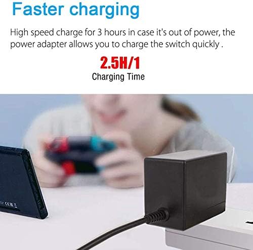 Switch Controller Charging Dock Station Compatible with Nintendo Switch & OLED Model Joycons,Charging Station for Nintendo Switch with a USB Type-C Charging Cord (Blue)