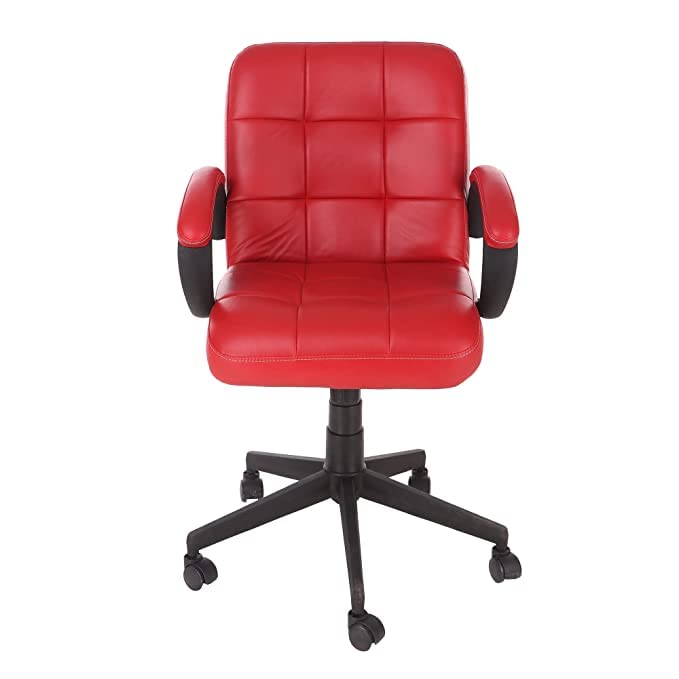 Accme Enterprises Mid Back Ergonomic Revolving Office Chair Red Chair