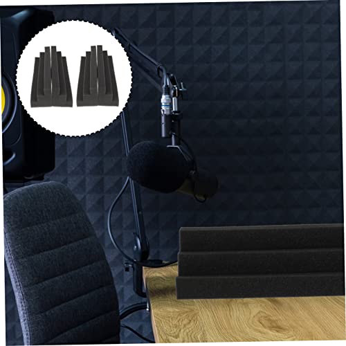 KESYOO Paneles Acústicos de Absorción de Sonido Diseño en Cuña para Insulación de Baja Frecuencia 4 piezas Paneles de Pared Aislantes Negros para Teatro en Casa KTV Estudio miniatura 6