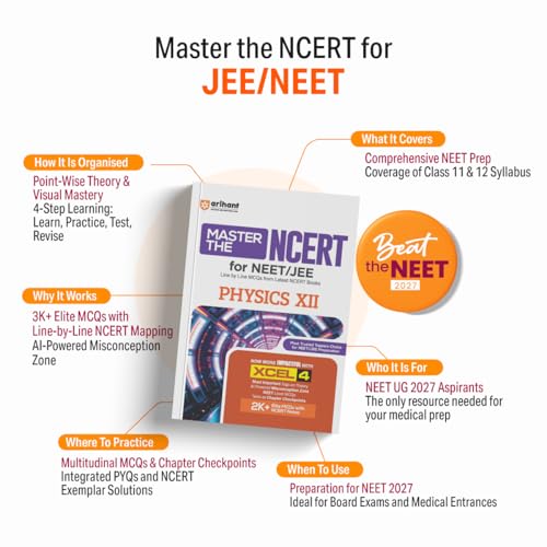 Image of Arihant Master the NCERT Biology Class 11 | For NEET (UG) & CUET 2026-2027 | Line by Line MCQs from NCERT Book | NCERT-Based 2K+ MCQs, AI-Based Misconception Zone | Revised Edition 2026