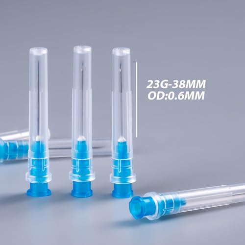 100 Stück 23G (0.6mm x 38mm) Edelstahl Abgabe Tube für Flüssigkeiten, Industrie Laborzubehör für Haushalt, Hobby, Öl, Klebstoff, Einzeln verpackt | 18G/19G/20G/21G/22G/23G