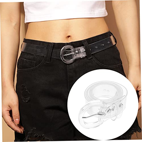 Transparent Belt Belts for Women Belt for Women Jelly Waist Belt Fabric Flowers for Dresses Stylish Waist Belt Clear Waist Belts Transparent Waist Strap Wild Miss Decorate Pvc3