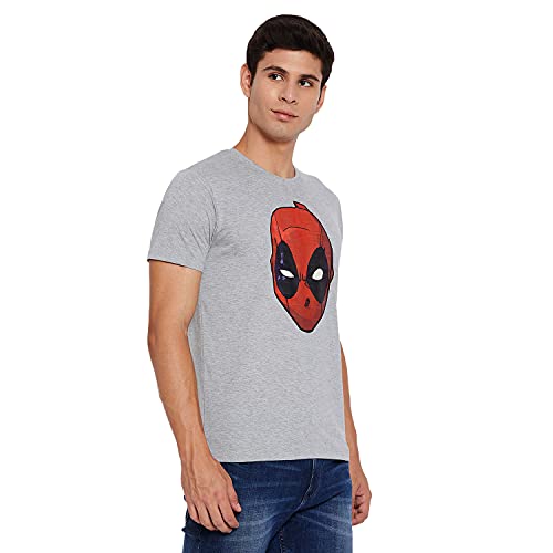 Image of Marvel Men Round Neck Short Sleeves Knitted T-Shirt
