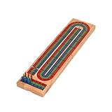 QUXVUIS Tragbares Cribbage Set aus Holz, leicht zu transportieren, Kartenspielabende, Spannung und Spaß, Cribbage Spiel aus echtem Kiefernholz, Brettspiele