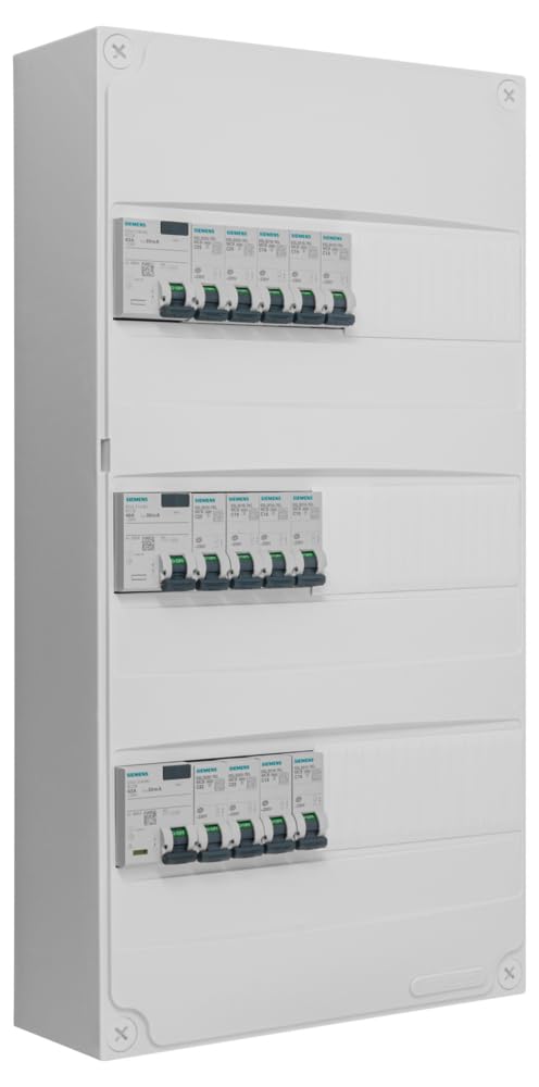 Siemens - Tableau 3 Rangées Pré-équipé 2 Inter Diff 63A - 1 Inter Diff 40A