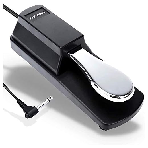 Universal Sustain Pedal, Electronic keyboards Pedal for Yamaha Casio MIDI Roland Korg Keyboards Digital Pianos Foot Pedal(1/4 Inch Jack)