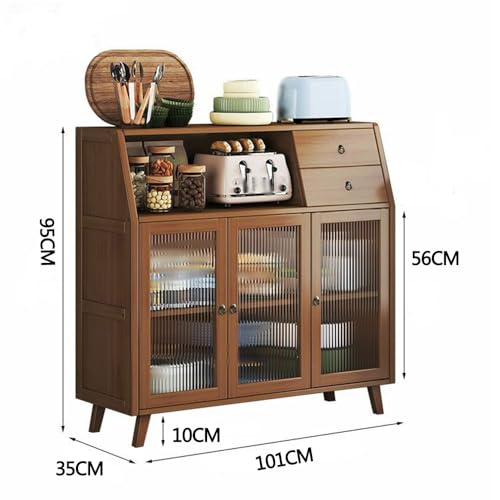Mueble de exhibicion de cristal de alta gama con elegante buffet y cajon 6